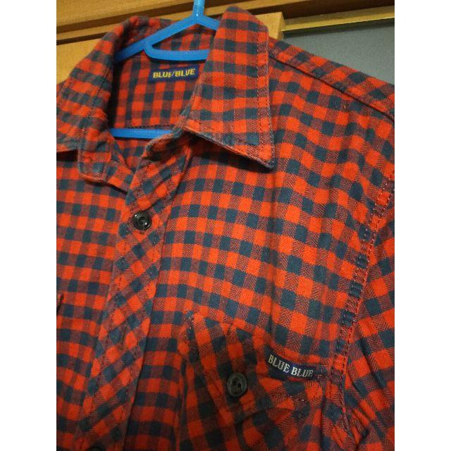 【売り尽くし】BLUE BLUE　赤系　ブロックチェックシャツ　美品　オシャレ 1