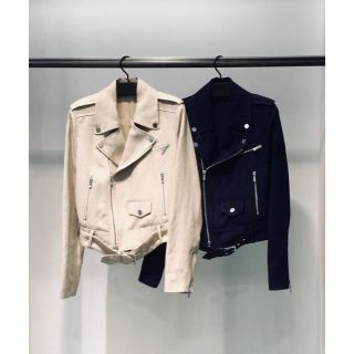 セオリー(theory)のTheory 18SS リネンジャケット 定価5.8万円(ライダースジャケット)