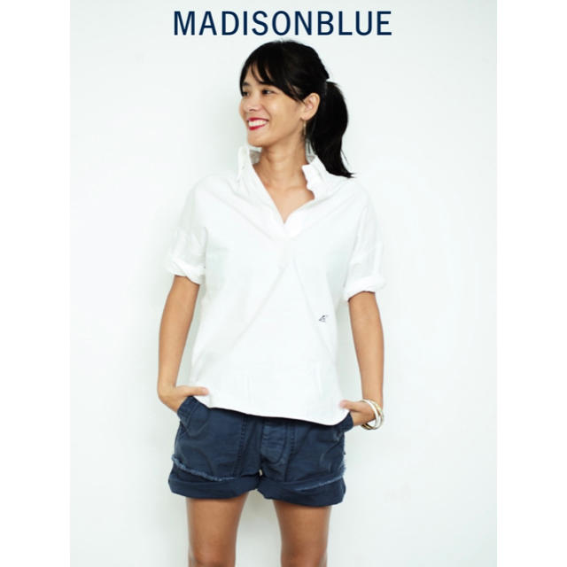 MADISONBLUE(マディソンブルー)の【MADISON BLUE 】ショートスリーブオックスフォードプルオーバーシャツ レディースのトップス(シャツ/ブラウス(半袖/袖なし))の商品写真