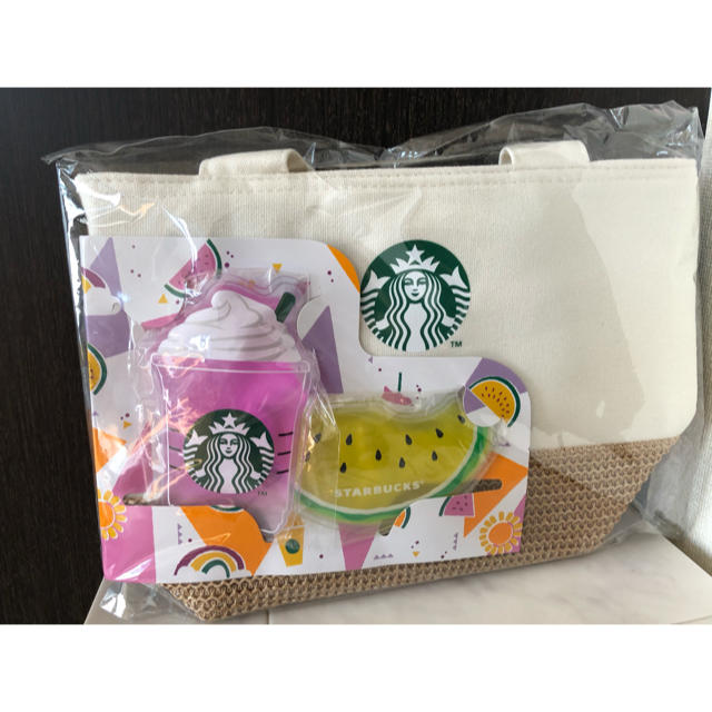 Starbucks Coffee(スターバックスコーヒー)のスターバックス　保冷バックand保冷剤2個入 レディースのバッグ(トートバッグ)の商品写真