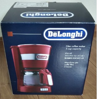 デロンギ(DeLonghi)の【新品、未使用品】コーヒーメーカー　デロンギ　ICM14011J-R(コーヒーメーカー)