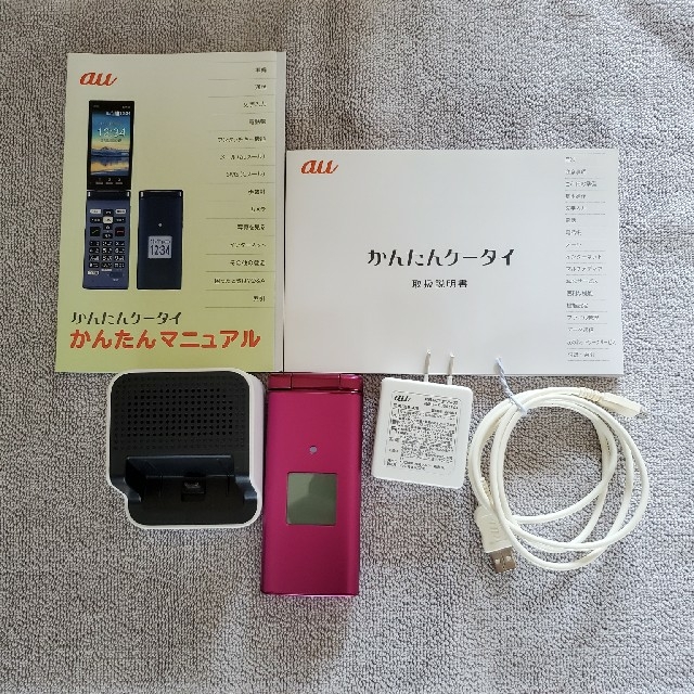 au(エーユー)の☆美品☆　auかんたんケータイ  KYOCERA KYF38　SIMロック解除済 スマホ/家電/カメラのスマートフォン/携帯電話(携帯電話本体)の商品写真