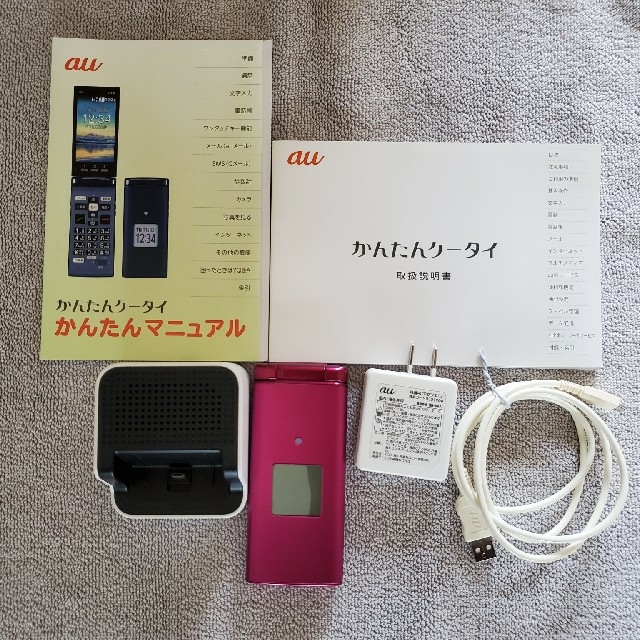 au(エーユー)の☆美品☆　auかんたんケータイ  KYOCERA KYF38　SIMロック解除済 スマホ/家電/カメラのスマートフォン/携帯電話(携帯電話本体)の商品写真