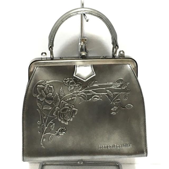Jean-Paul GAULTIER(ジャンポールゴルチエ)のゴルチエ ハンドバッグ美品  グレー レザー レディースのバッグ(ハンドバッグ)の商品写真