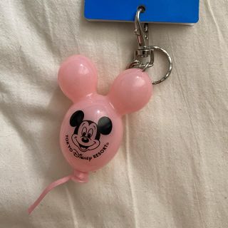 ディズニー(Disney)のディズニー　ミッキー　バルーンキーチェーン(ピンク)(キャラクターグッズ)