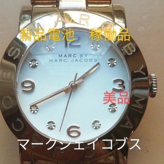 マークジェイコブス(MARC JACOBS)のラ103..　美品　マークジェイコブス　クォーツ時計　　新品電池　稼働品(腕時計)