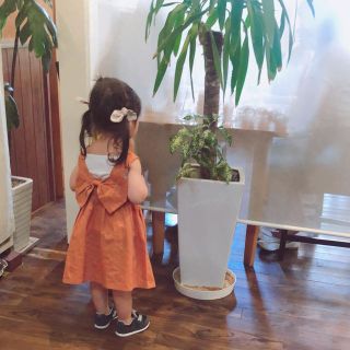 ワンピース キッズ 子供服 バックリボンワンピ ロングワンピ  スカート(ワンピース)