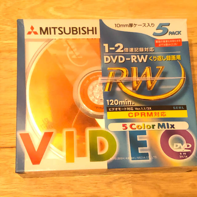 三菱(ミツビシ)のMITSUBISHI DVD-RW 5枚セット VHW12NM5 エンタメ/ホビーのDVD/ブルーレイ(その他)の商品写真