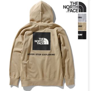 ザノースフェイス(THE NORTH FACE)のノースフェイス バックスクエア ロゴ フーディー パーカー ツイルベージュ 茶(パーカー)