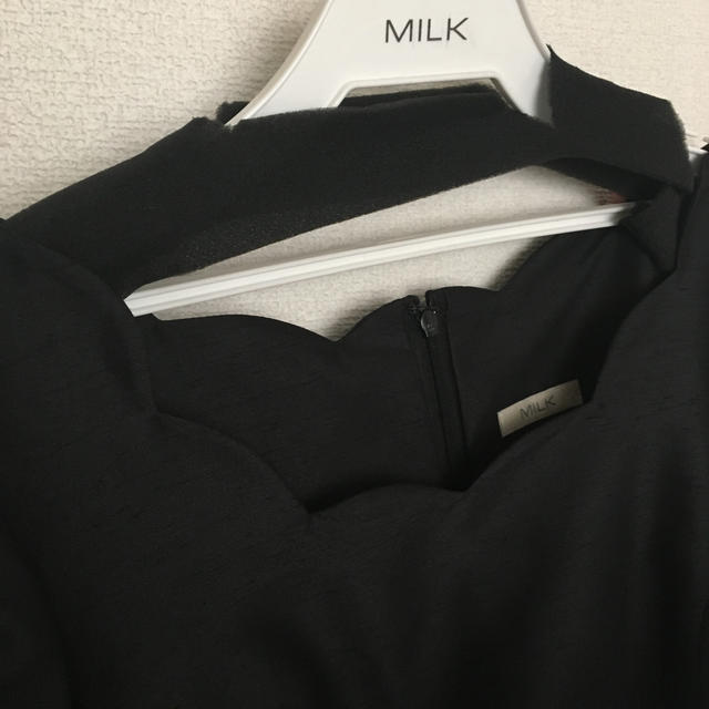 MILK(ミルク)のMILK 黒ワンピース レディースのワンピース(ひざ丈ワンピース)の商品写真