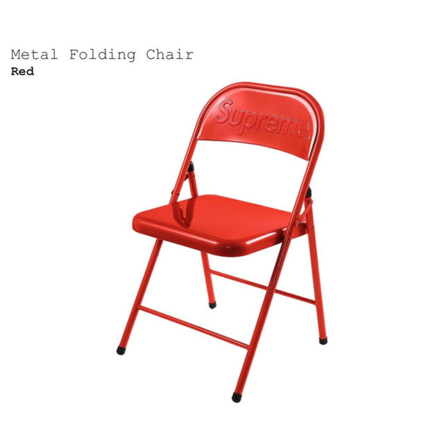 Supreme Metal Folding Chair 椅子　RED