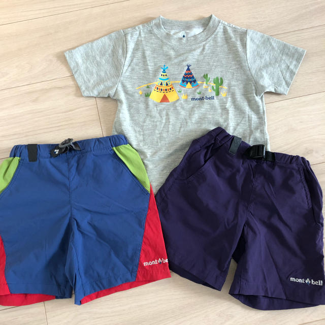 mont bell(モンベル)のmont-bell バギーズ2着、Tシャツ　100センチ キッズ/ベビー/マタニティのキッズ服男の子用(90cm~)(Tシャツ/カットソー)の商品写真