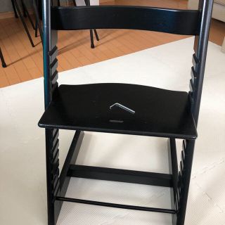 ストッケ(Stokke)のストッケ　トリップトラップチェアー黒(スツール)