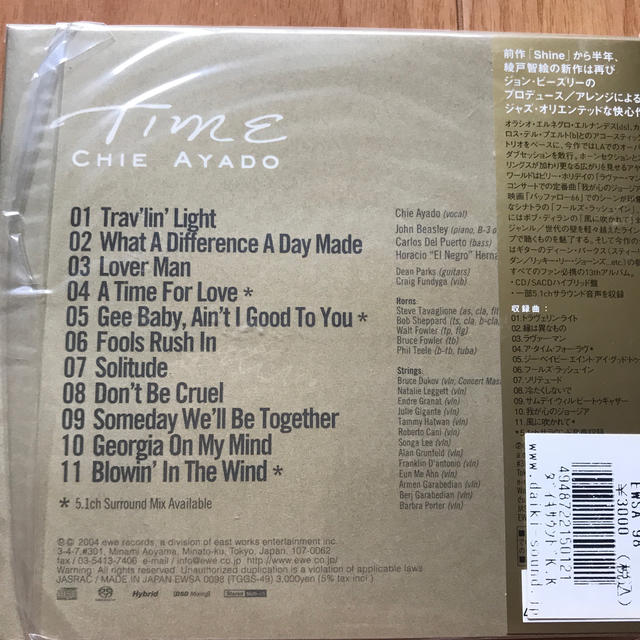 TIME／綾戸智絵 エンタメ/ホビーのCD(ジャズ)の商品写真