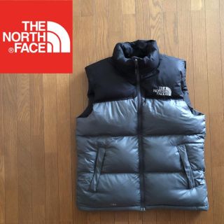 ザノースフェイス(THE NORTH FACE)の本日限定　ノースフェイス　ヌプシ　ダウンベスト　シルバー　ブラック　メンズM(ダウンベスト)