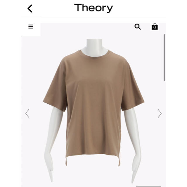 theory(セオリー)のTheory♦︎セオリー♦︎ビッグシルエット半袖Tシャツ　ベージュカラー レディースのトップス(Tシャツ(半袖/袖なし))の商品写真