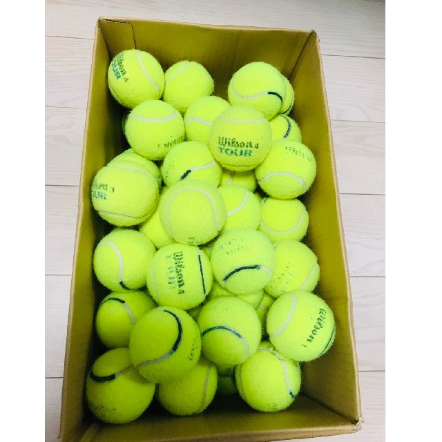 wilson(ウィルソン)のUSED wilson TOUR 硬式テニスボール 90個　中古品 スポーツ/アウトドアのテニス(ボール)の商品写真