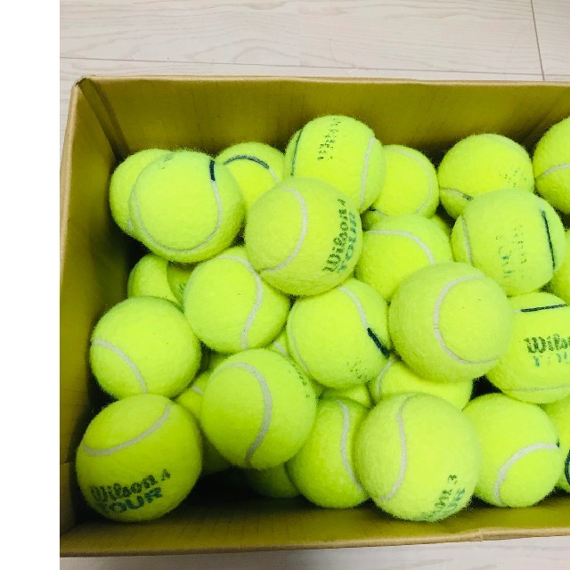 wilson(ウィルソン)のUSED wilson TOUR 硬式テニスボール 90個　中古品 スポーツ/アウトドアのテニス(ボール)の商品写真