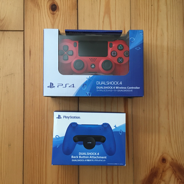 新品未使用 DUALSHOCK4 マグマ・レッド＋背面ボタンアタッチメント