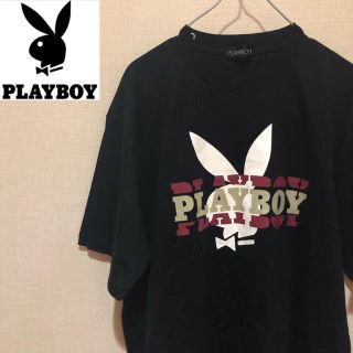 プレイボーイ(PLAYBOY)の【古着好き必見！】プレイボーイ 前後ビッグロゴプリント  半袖Tシャツ(Tシャツ/カットソー(半袖/袖なし))