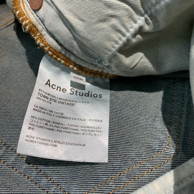 ACNE(アクネ)のアクネストゥディオス　メンズ　デニム　w31/32 メンズのパンツ(デニム/ジーンズ)の商品写真