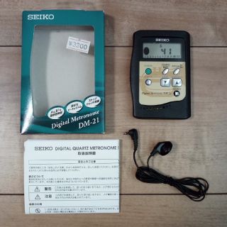 セイコー(SEIKO)の電子メトロノーム SEIKO DM-21 イヤホン付き　動作確認・電池交換済み(その他)