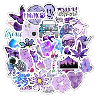 50PCS Purple Girl Stickers  50枚パープルステッカー(その他)