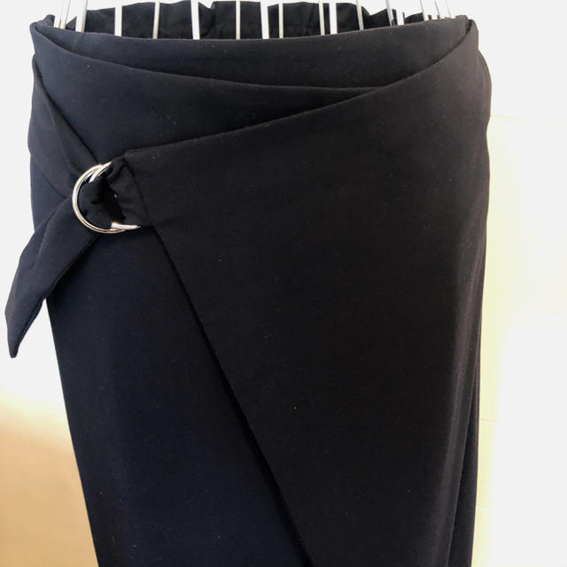 ◇al bacher◇ ラップ風スカート／濃紺 レディースのスカート(ひざ丈スカート)の商品写真