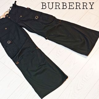 バーバリー(BURBERRY)のBURBERRY バーバリーブルーレーベル レディース ワイドカーゴパンツ 36(ワークパンツ/カーゴパンツ)