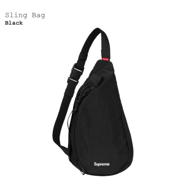 supreme Sling Bag ブラックバッグ