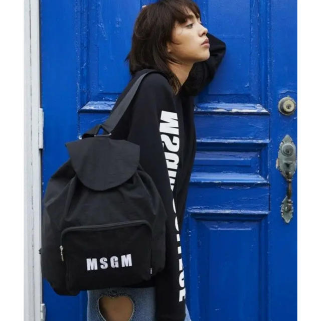 MSGM(エムエスジイエム)のMSGM ウォッシュ加工 ナイロン製バックパック リュック レディースのバッグ(リュック/バックパック)の商品写真