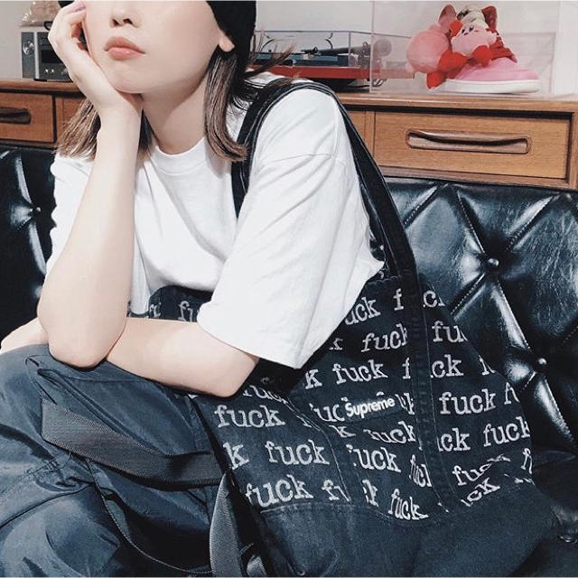 Supreme Fuck Denim Tote Bag