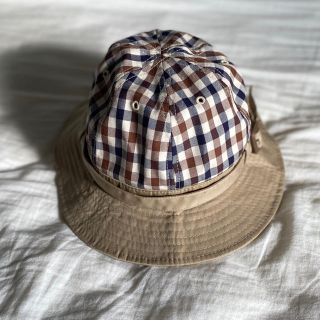 希少 vintage Aquascutum クラブチェック サファリハット