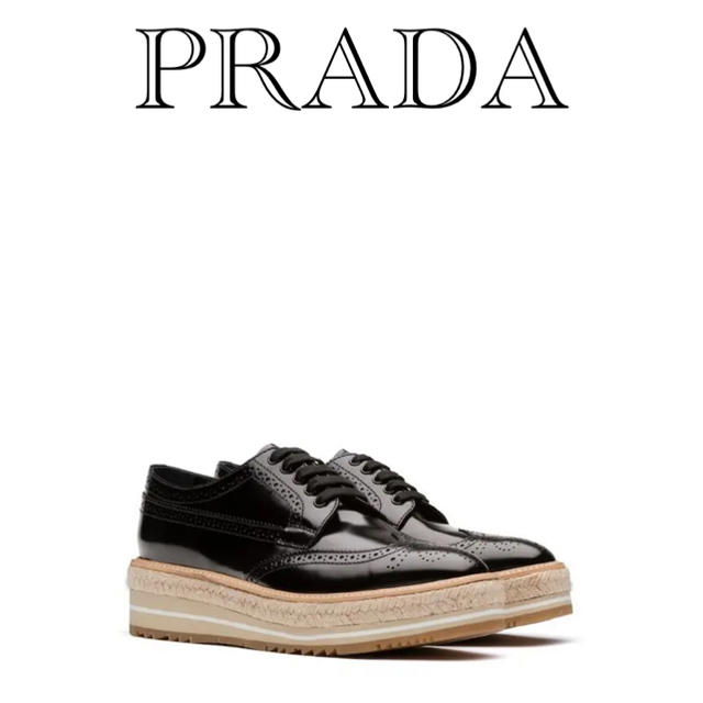 PRADA レースアップ 厚底 シューズ 35 22.5cm 今だけ特別セール 4320円