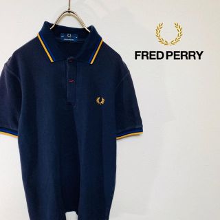 フレッドペリー(FRED PERRY)のフレッドペリー ポロシャツ 38 イングランド製 刺繍ロゴ ワンポイントロゴ 黒(ポロシャツ)