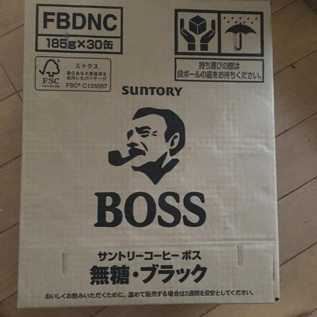 BOSS(ボス)のサントリーコーヒーボス　無糖・ブラック 食品/飲料/酒の飲料(コーヒー)の商品写真