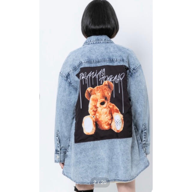 MILKBOY(ミルクボーイ)のTRAVAS TOKYO くま　デニムシャツ　Print Denim Shirt メンズのトップス(シャツ)の商品写真