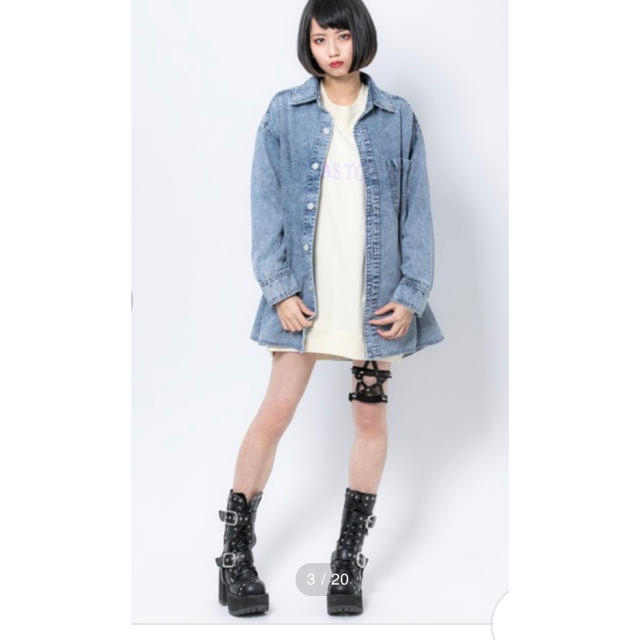 MILKBOY(ミルクボーイ)のTRAVAS TOKYO くま　デニムシャツ　Print Denim Shirt メンズのトップス(シャツ)の商品写真