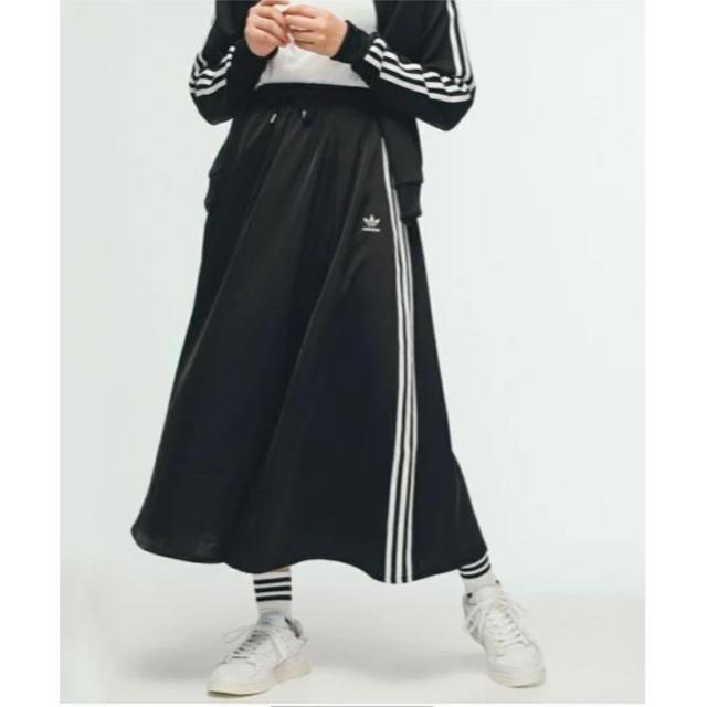 adidas(アディダス)のアディダス　ロングスカート　Lサイズ　黒 レディースのスカート(ロングスカート)の商品写真