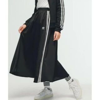 アディダス(adidas)のアディダス　ロングスカート　Lサイズ　黒(ロングスカート)