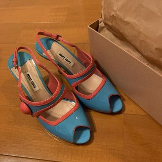 ミュウミュウ(miumiu)のミュウミュウ　オープントゥパンプス(ハイヒール/パンプス)