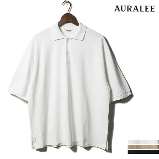 週末価格タグ付極美品☆AURALEE スーパーソフトピケ　ビッグポロ　サイズ4