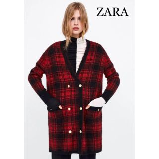 ザラ(ZARA)の新品ZARAチェック柄ジャケット(カーディガン)