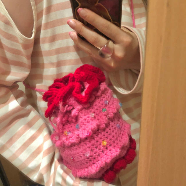 Lochie(ロキエ)のknit frill pochette❤︎ レディースのバッグ(ショルダーバッグ)の商品写真