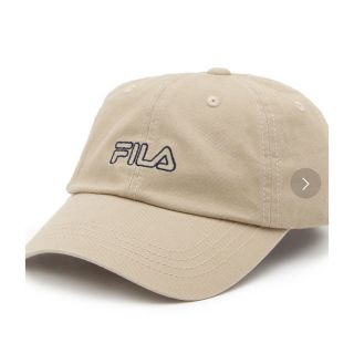 フィラ(FILA)の22日まで値下げ「新品】FILAロゴ刺繍キャップ　ベージュ(キャップ)