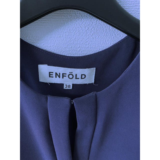ENFOLD(エンフォルド)の美品 ENFOLD ラウンド裾 ノースリーブワンピース レディースのワンピース(ひざ丈ワンピース)の商品写真