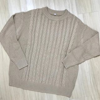 ムジルシリョウヒン(MUJI (無印良品))の【MUJI】オーガニックコットン ケーブル柄 クルーネック セーター(ニット/セーター)