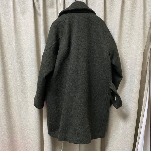comoli ウールショールカラーコート 2019aw 1 グリーン comoli ウールショールカラーコート 2019aw 1 グリーン