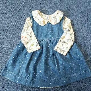 ベビーギャップ(babyGAP)のやまっち様専用 babyGap 白雪姫柄ロンパース＆ドット柄デニムワンピース(その他)