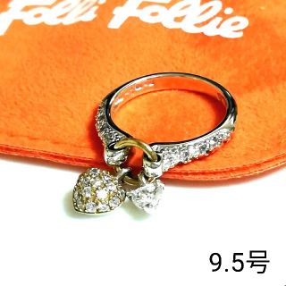 美品 フォリフォリ ハートリング シルバー/K18コンビリング